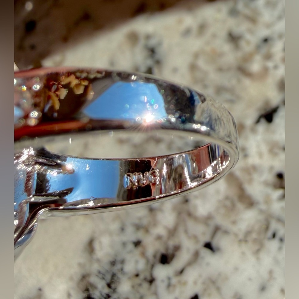 NVC Nataliya V Collister Avon Silver Plated CZ Cocktail HALO Ring_Kyra_SZ 7 - Picture 10 of 10